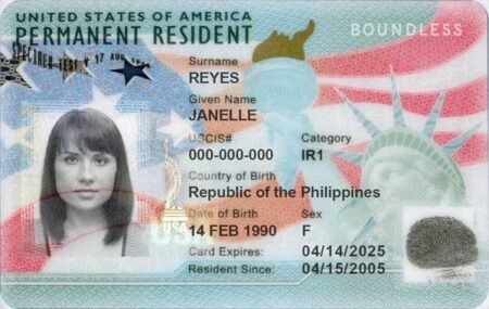 USA Permanent Residence Card